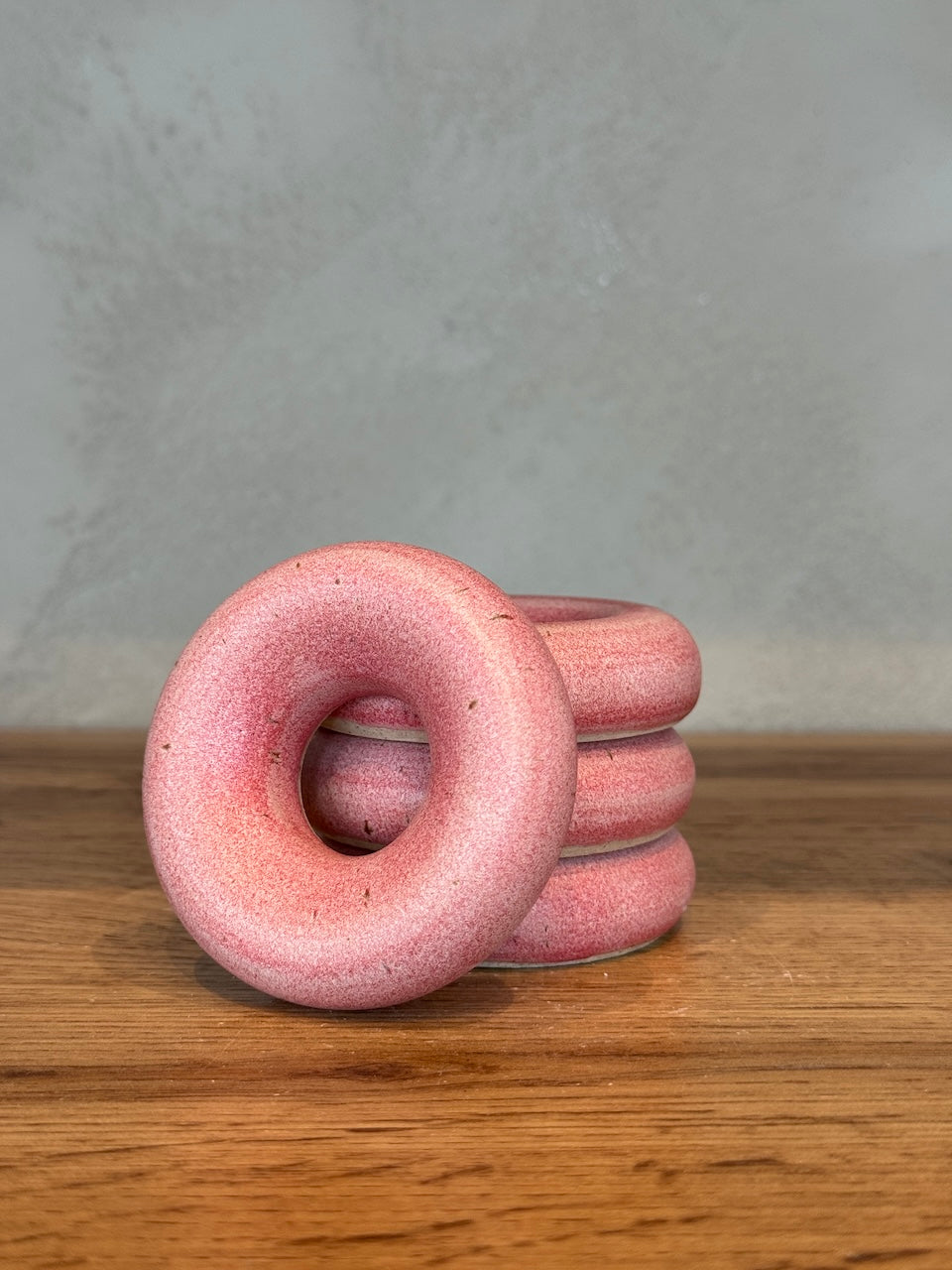 Donut Egg Cups – Rosa, Set of 4 – Clayful Copenhagen