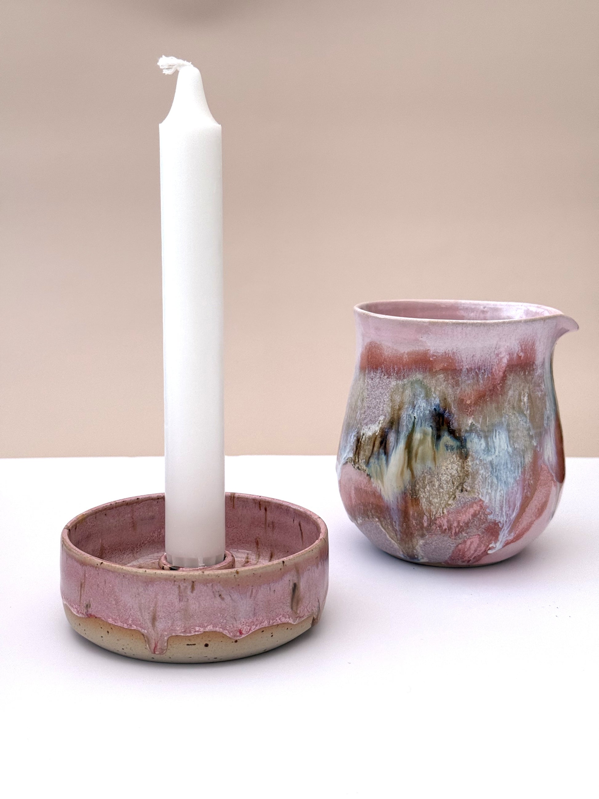 Small Candle Holder - Strawberry Sorbet