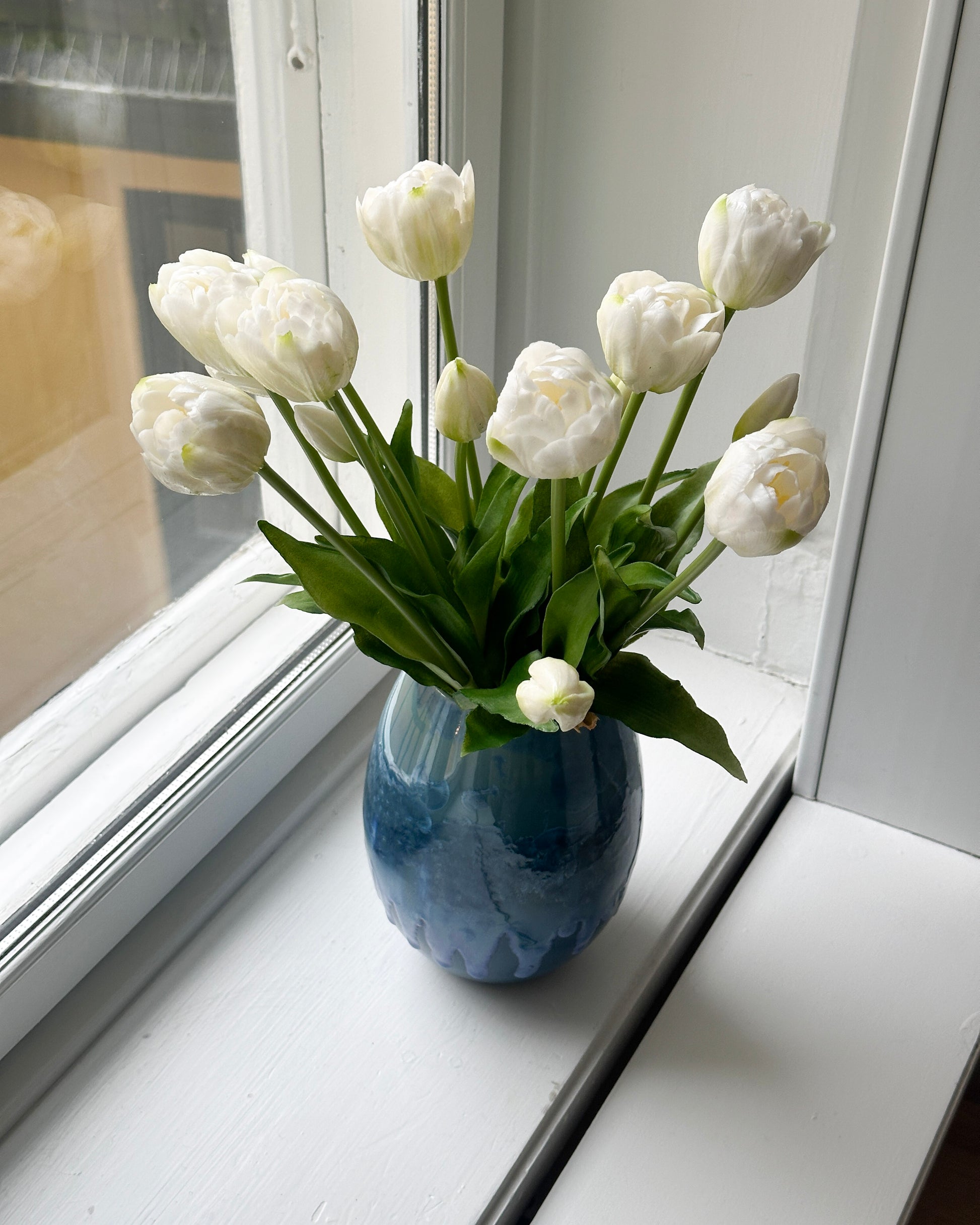 Crystal Vase Medium - Petrol Blue