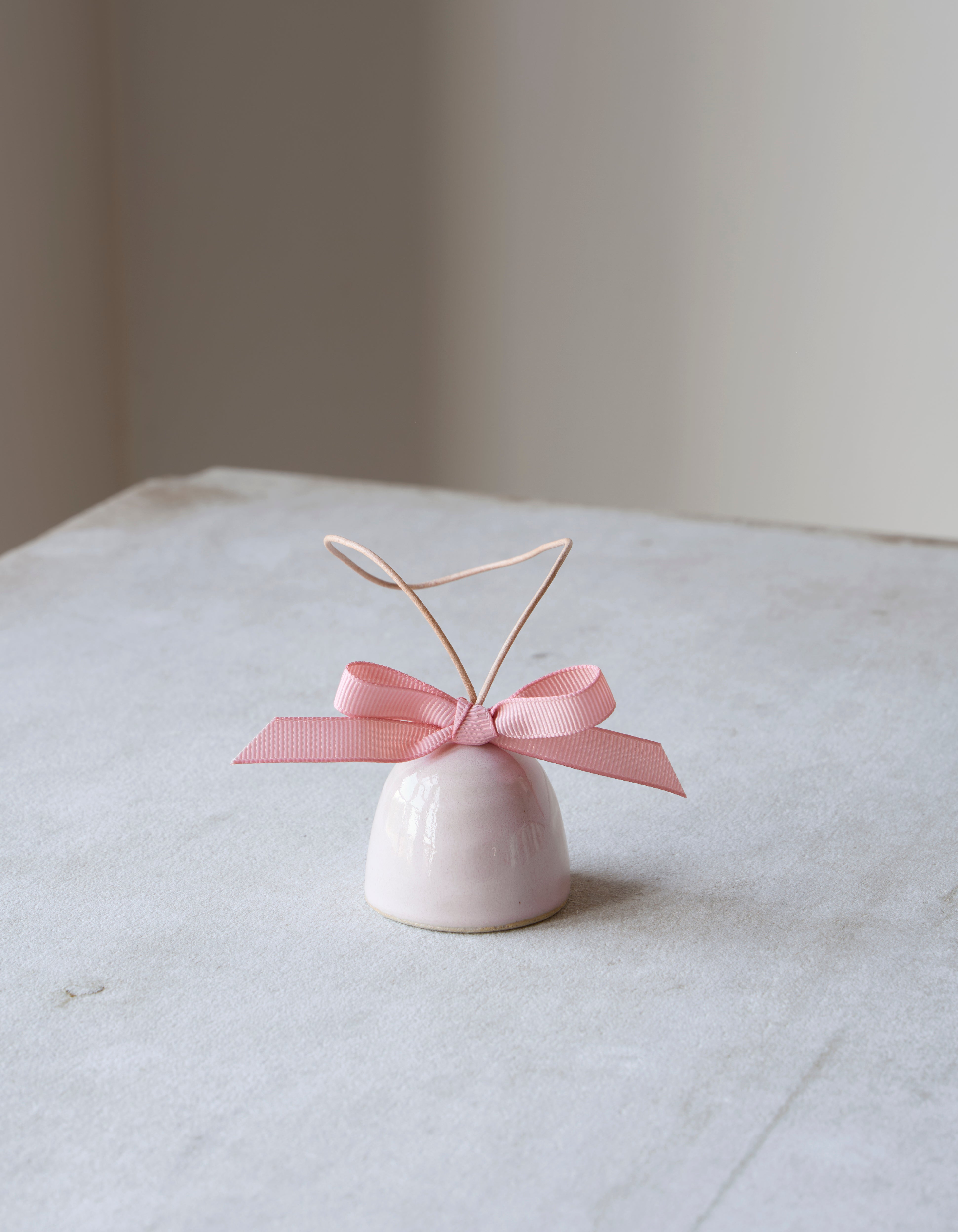 Christmas Bell Ornament – Glossy Pink