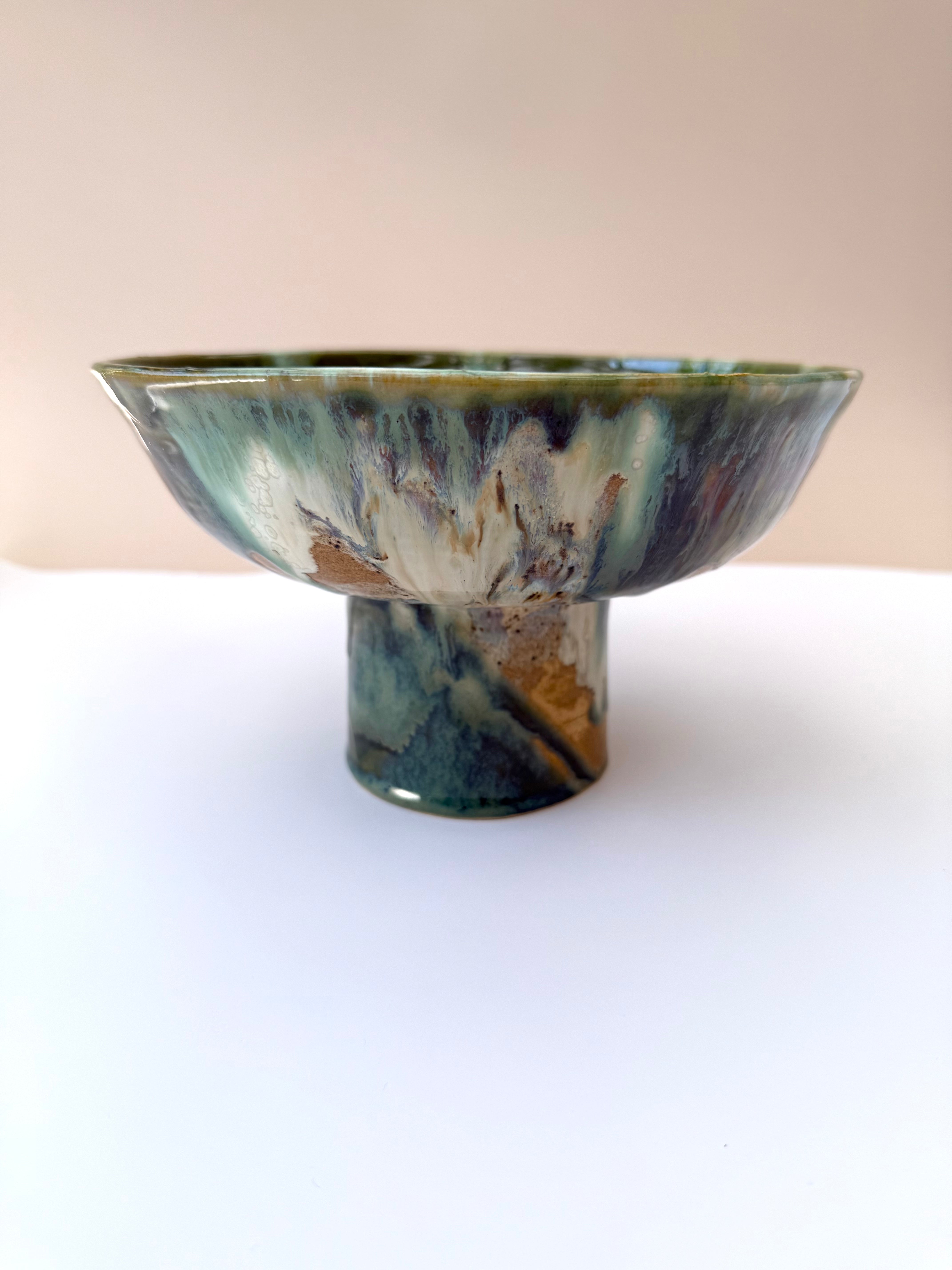 Bowl on High Foot - Forest