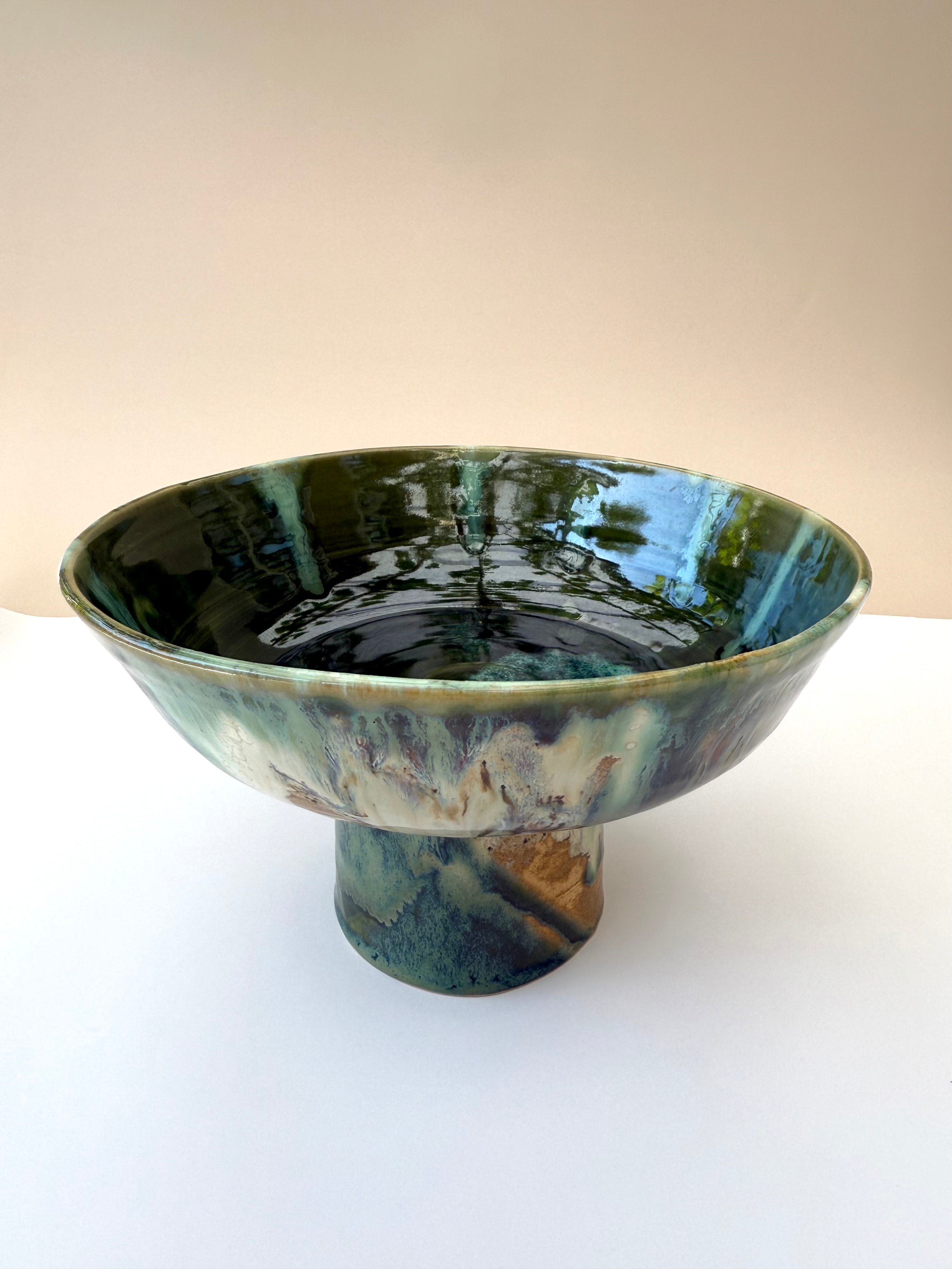 Bowl on High Foot - Forest