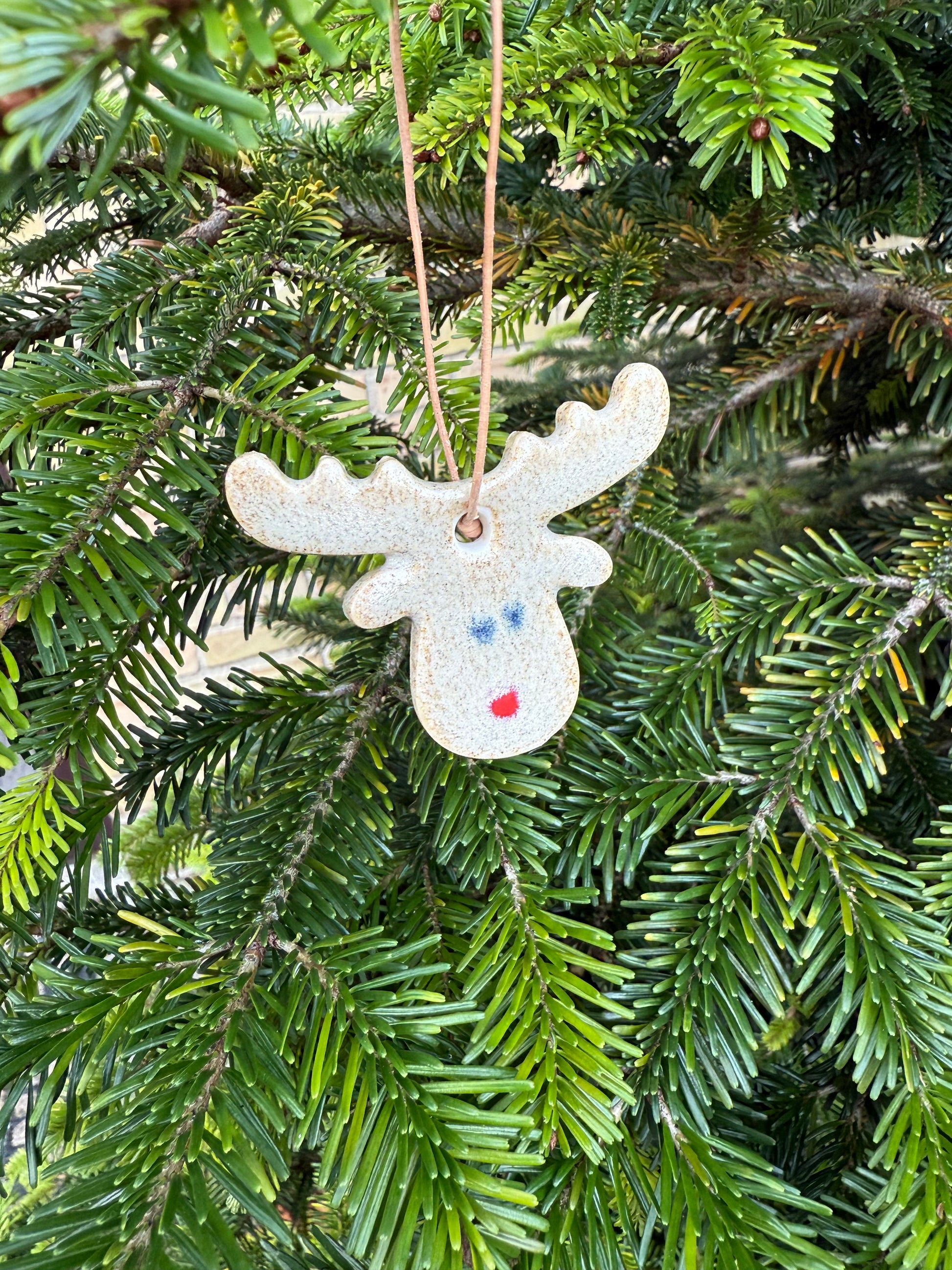 Rudolph Reindeer Ornament – Porcelain
