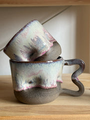 Dented Handle Cup - Creamy Plum