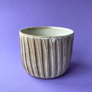 Carved Coffee Cup — Soft Sand