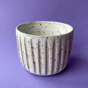 Carved Coffee Cup — Cream Caramel