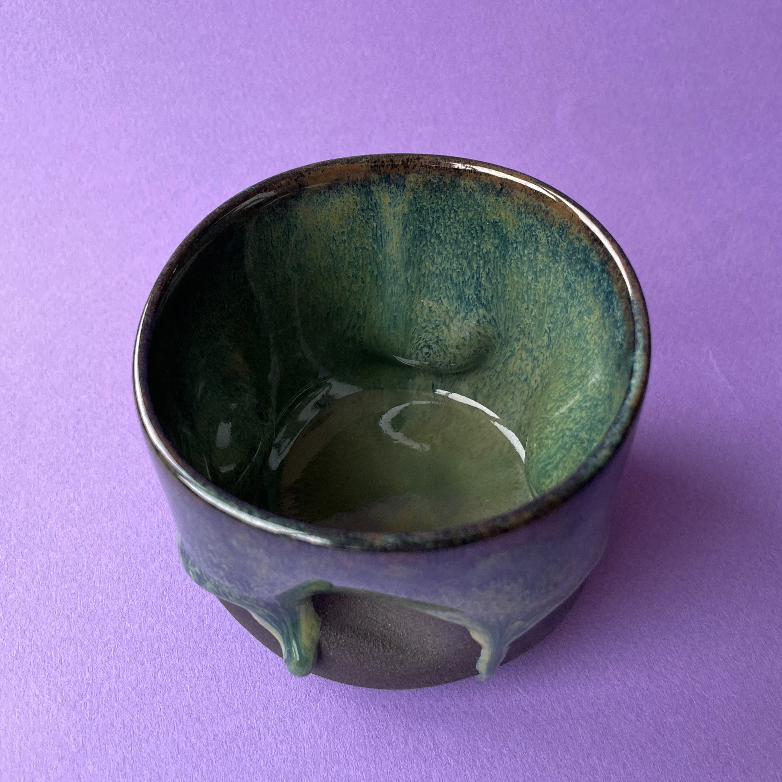 Dented Coffee Cup — Forest Aurora