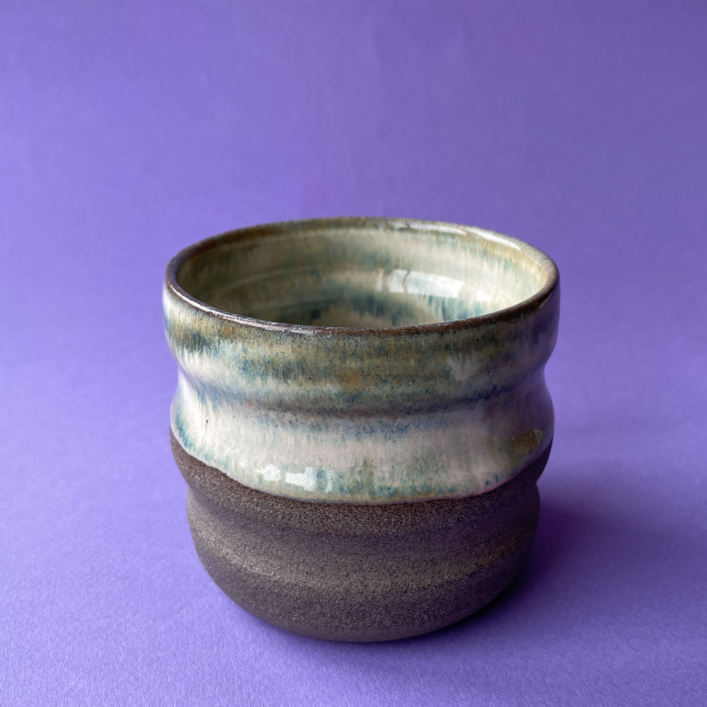 Curved Tea Cup — Evergreen Mist