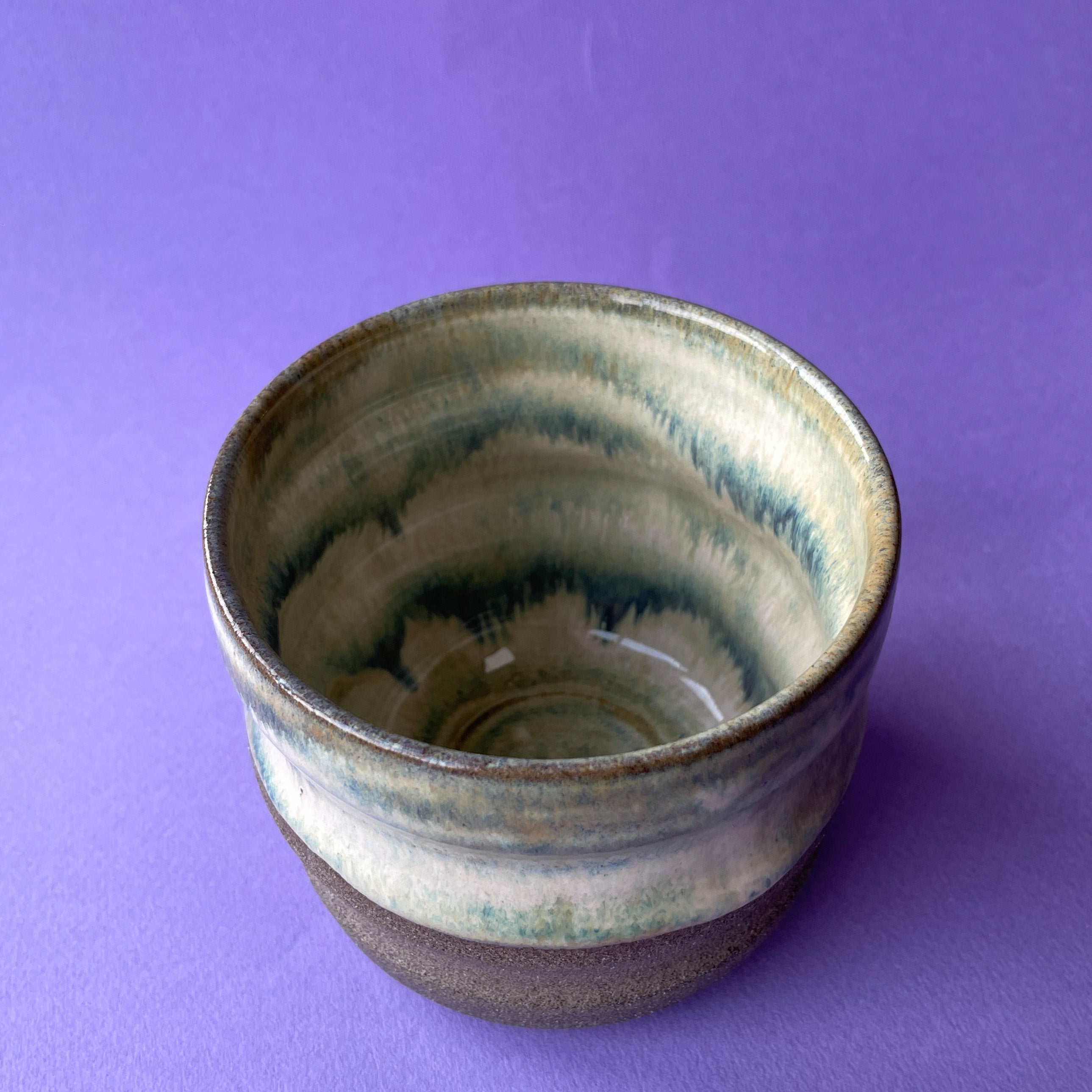 Curved Tea Cup — Evergreen Mist