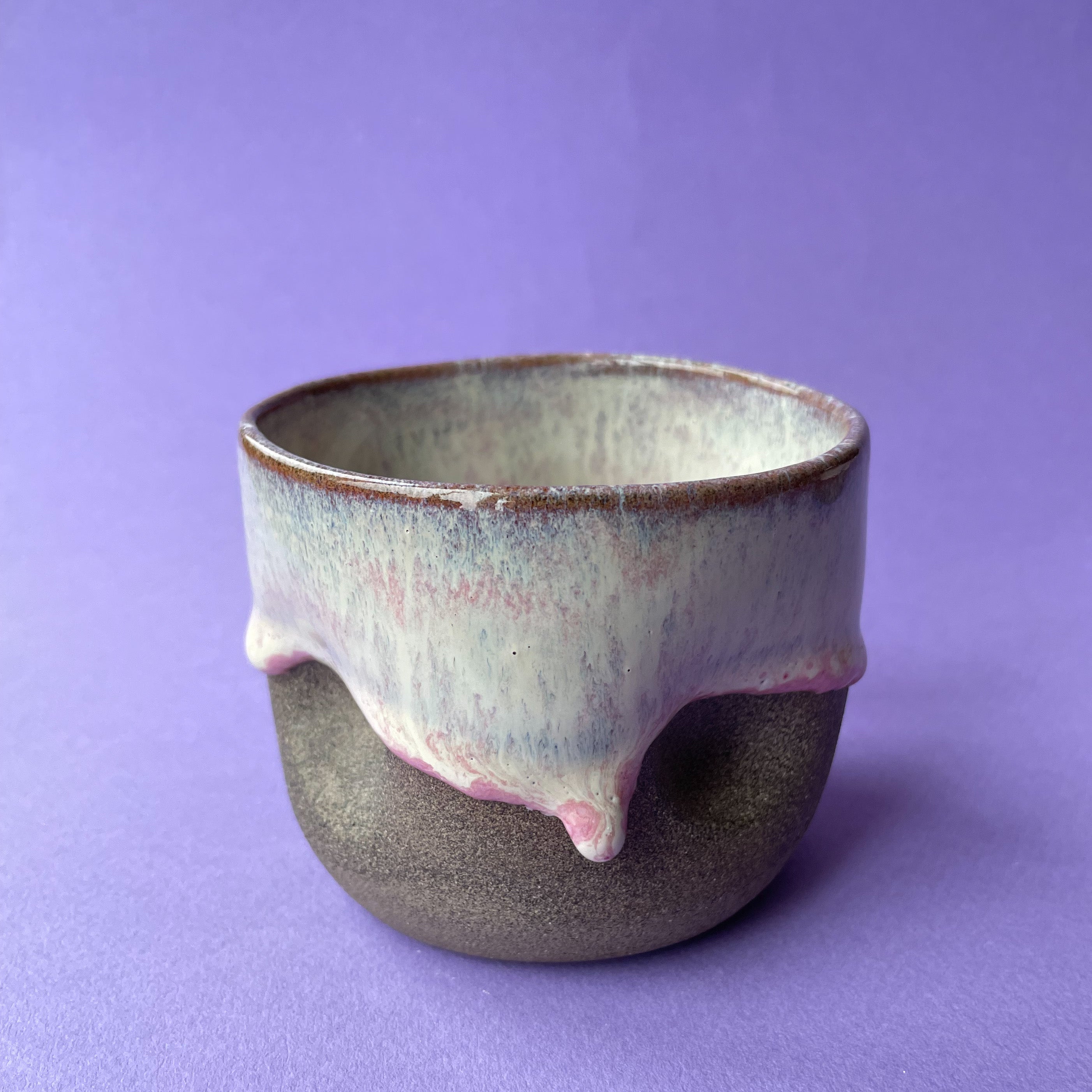 Dented Coffee Cup — Creamy Plum