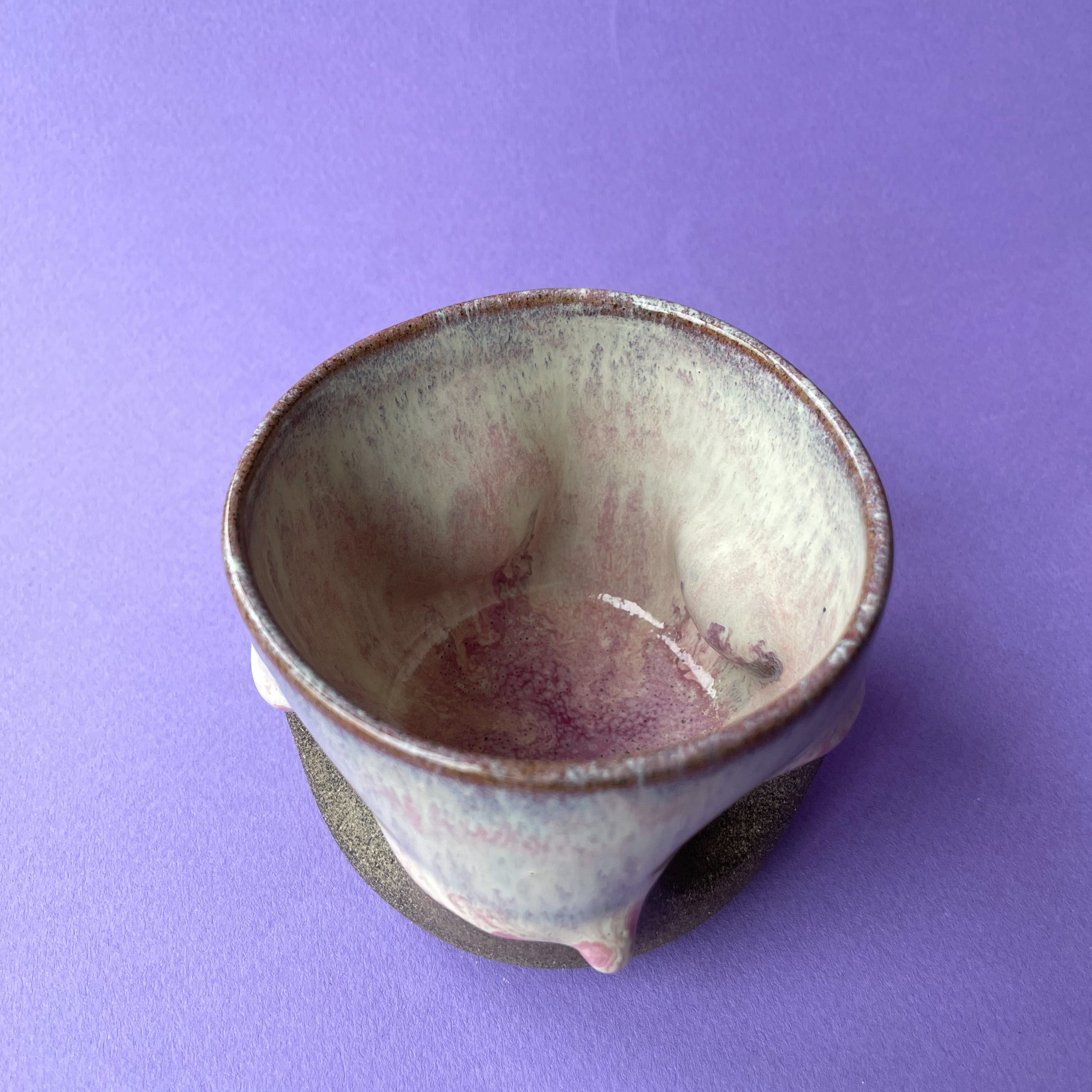 Dented Coffee Cup — Creamy Plum