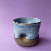 Dented Coffee Cup — Blue Skies