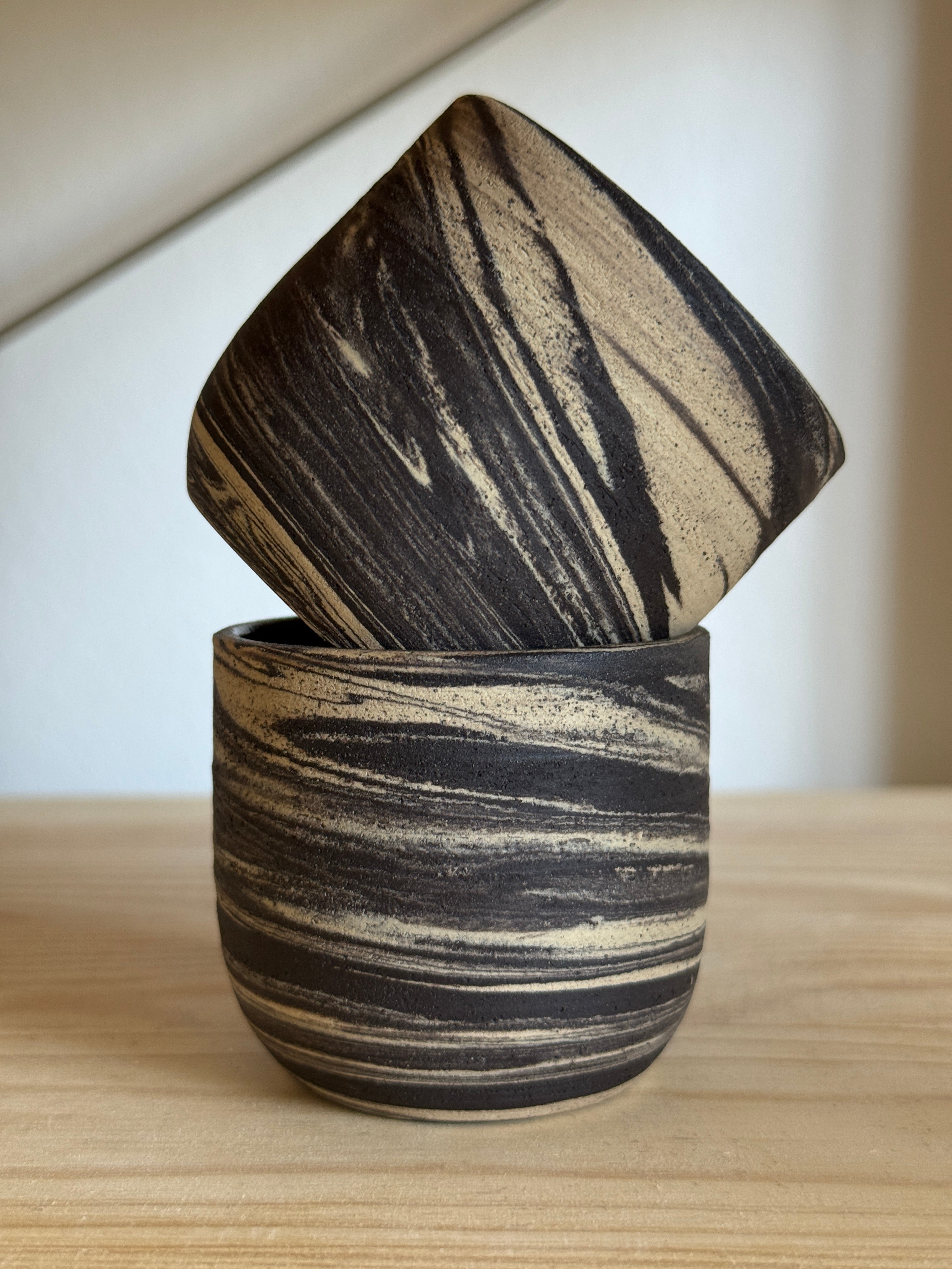 Nerikomi Espresso Cup - Midnight Marble
