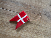 Danish Flag Ornament – Porcelain