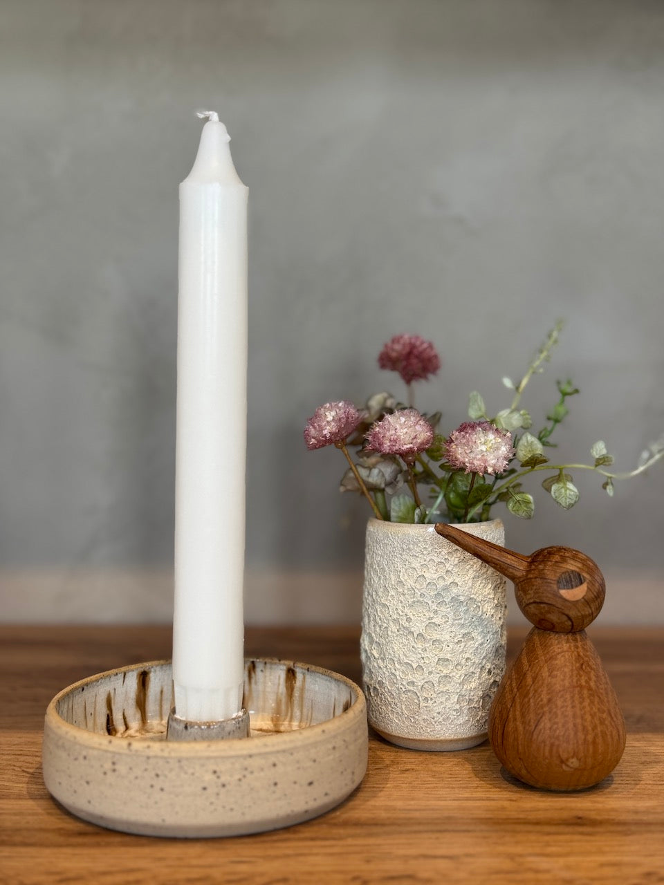 Small Candle Holder - Cream Frosting