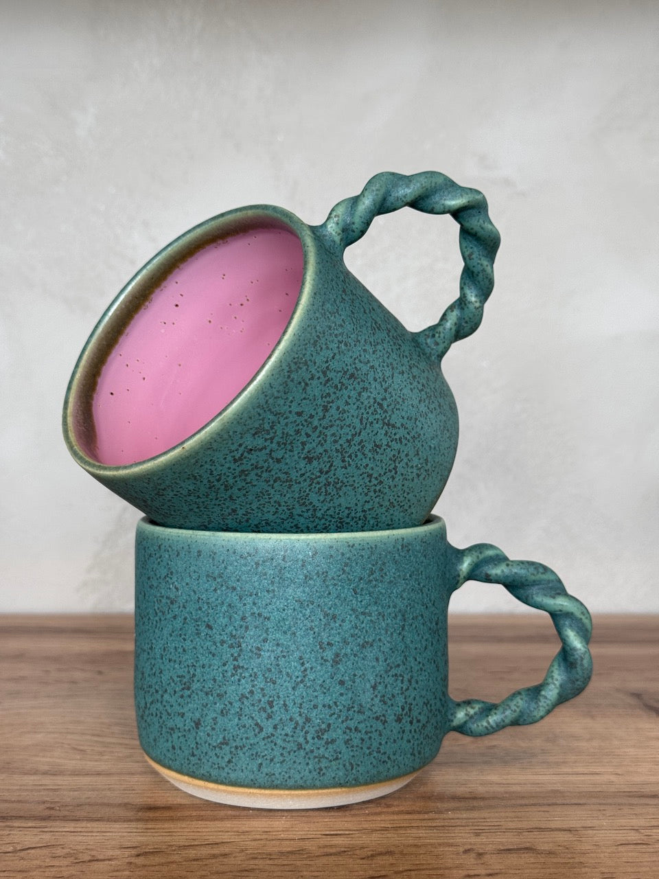 Mug With Handle - Pink/Deep Ocean