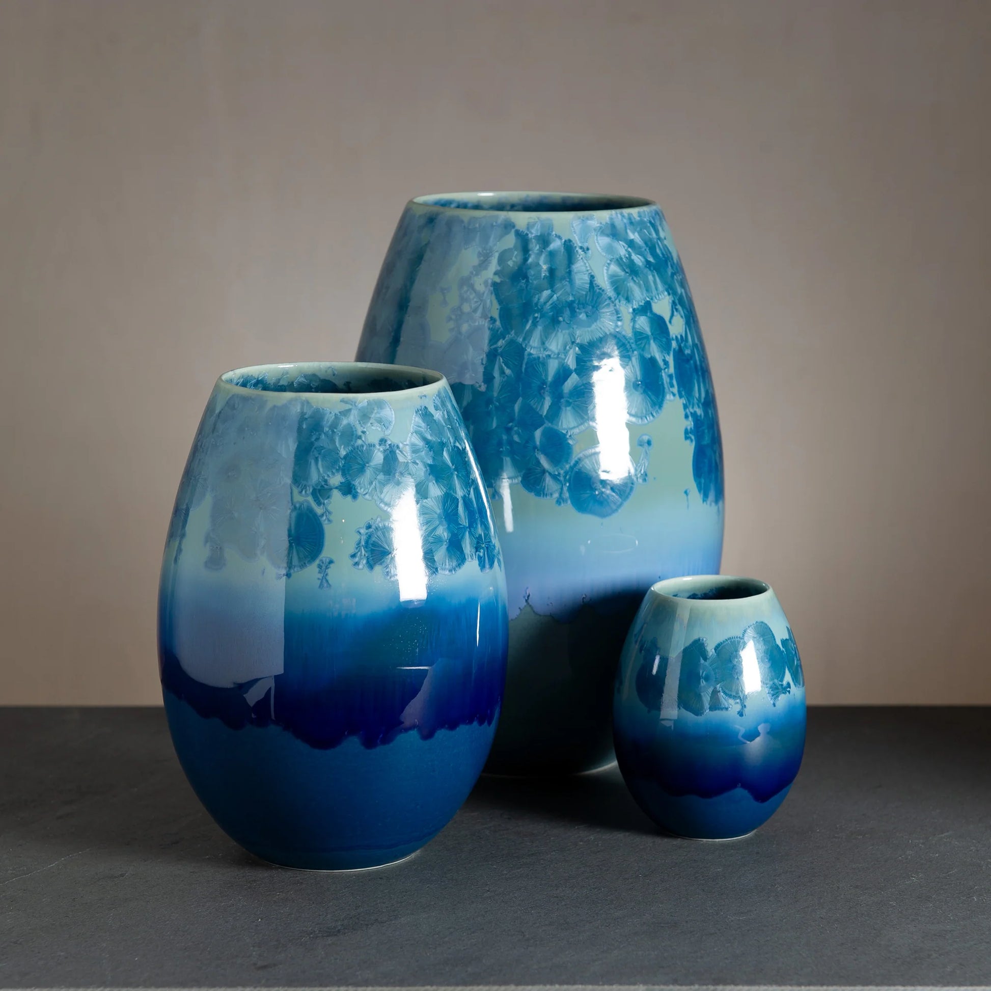 Crystal Vase Medium - Petrol Blue – Clayful Copenhagen Crystal Vase Medium - Petrol Blue – Clayful Copenhagen