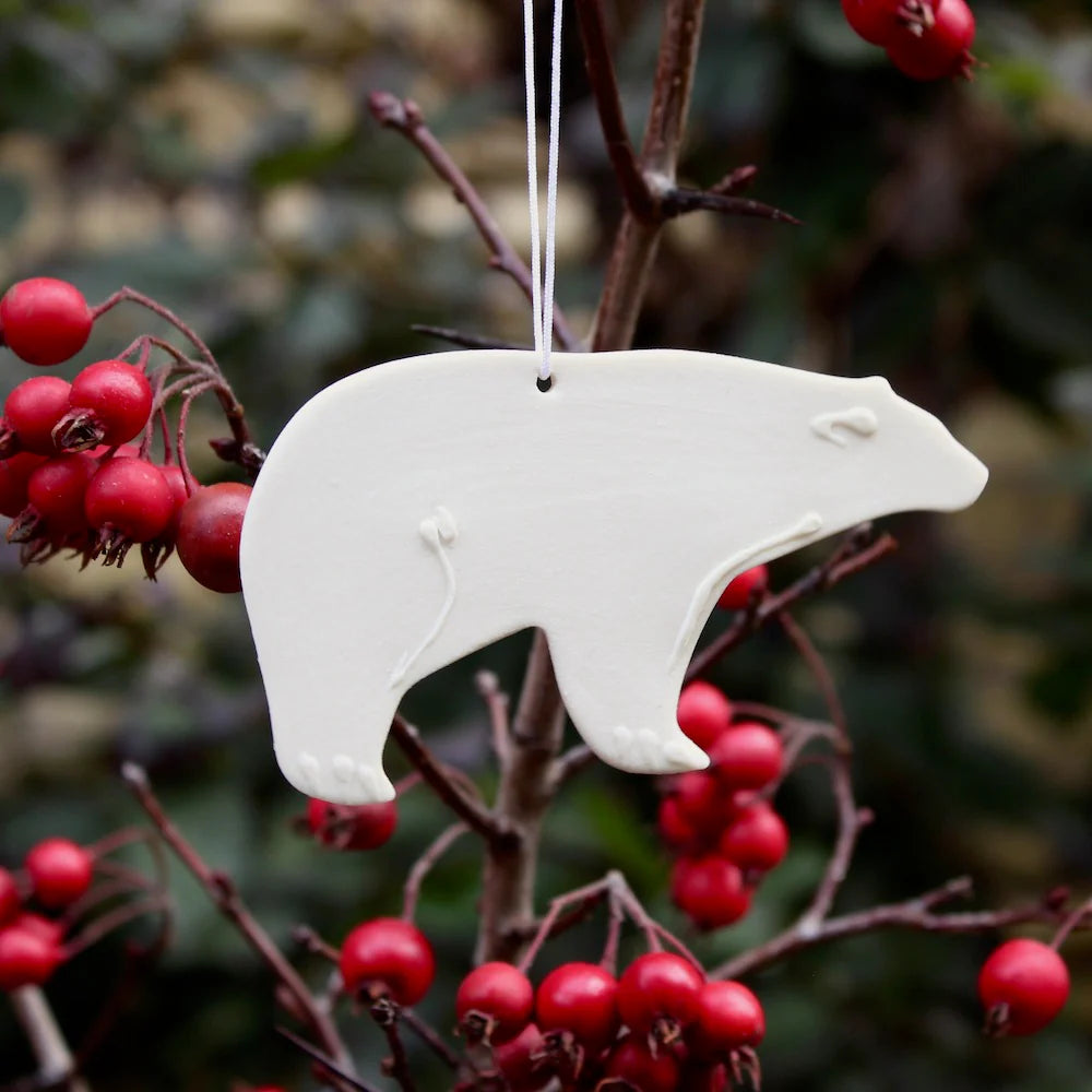 Polar Bear Ornament – Porcelain